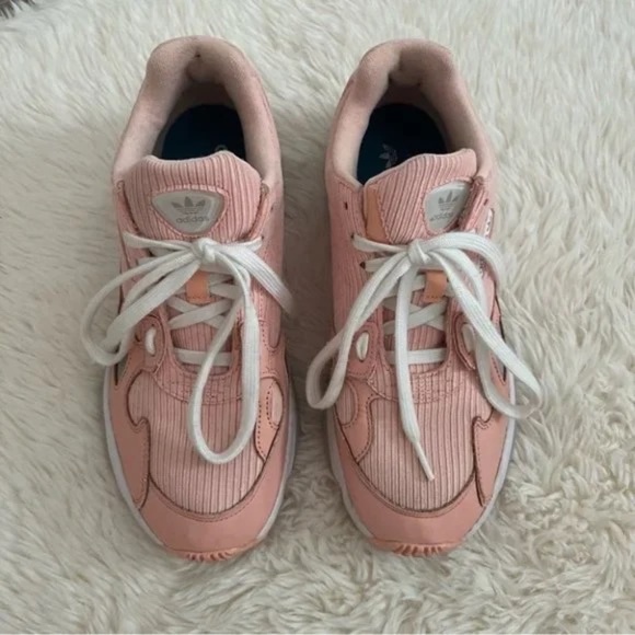 ADIDAS Corduroy Falcon Sneakers in Glow Pink - Picture 6 of 9